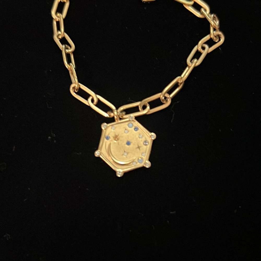 Authentic Swarovski sun moon stars charm link magnetic closure bracelet - Picture 3 of 5